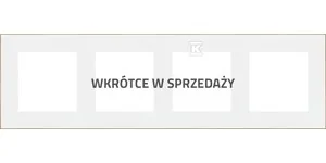 Ramka 4-krotna DUO: Biała, podstawa złota, SIMON55 - Klawisze i ramki - miniaturka - grafika 1