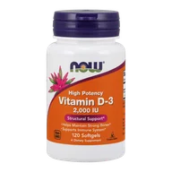 Witaminy i minerały - Now Foods Witamina D-3 2.000 IU 120 softgels - suplement diety USA - miniaturka - grafika 1