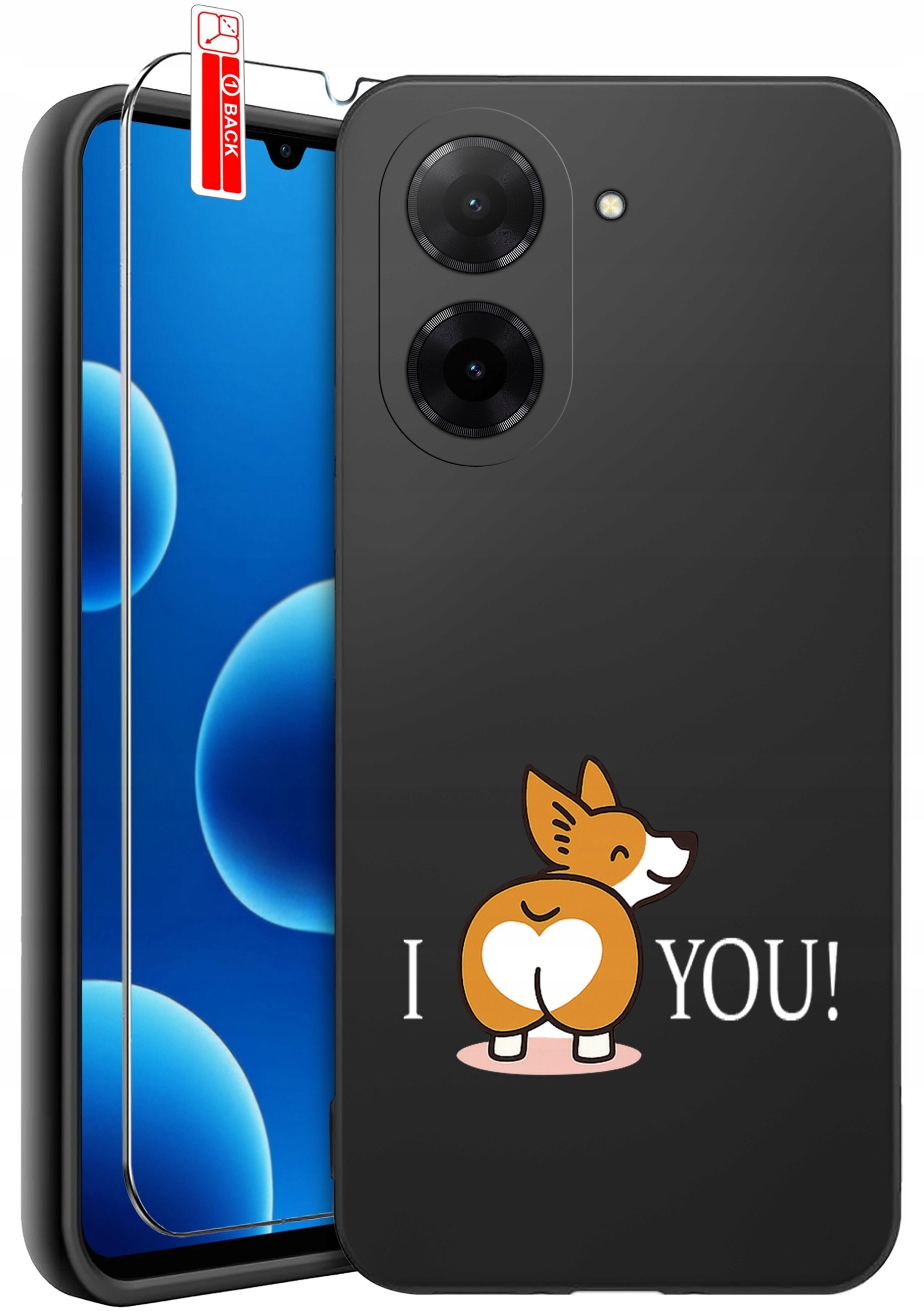 ETUI do Xiaomi Redmi A5 WZORY SILIKONOWE MATT CASE + SZKŁO 9H