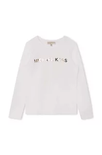 Bluzki dla dziewczynek - Michael Kors longsleeve dziecięcy kolor biały z nadrukiem - grafika 1