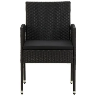 9-częściowy zestaw mebli ogrodowych, polirattan, czarny - Meble ogrodowe - miniaturka - grafika 5