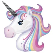 Urodziny dziecka - Balon foliowy Jednorożec pastelowy 74x76cm - miniaturka - grafika 1