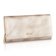 Portfele - Duży srebrny portfel damski odetta skórzany - miniaturka - grafika 1