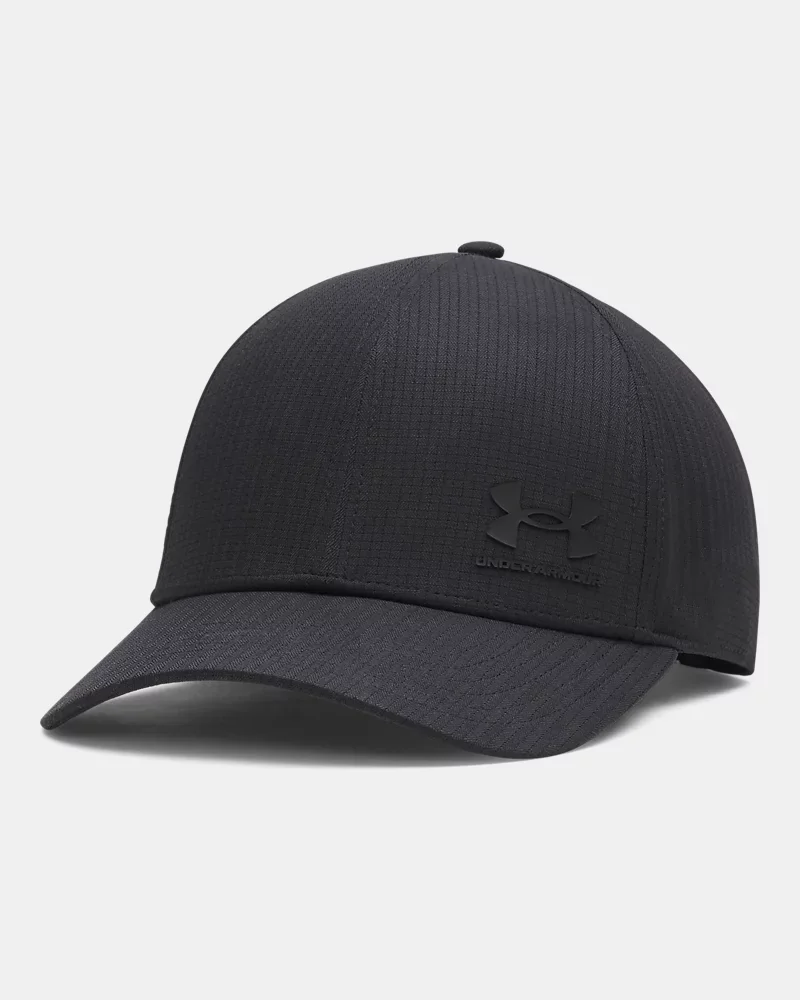 Czapka z daszkiem regulowana męska czarna Under Armour UA Armourevent M AV LOW ADJ