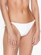 Stroje kąpielowe - Calvin Klein Swimwear Dół od bikini Side Tie Cheeky KW0KW01858 Biały - miniaturka - grafika 1