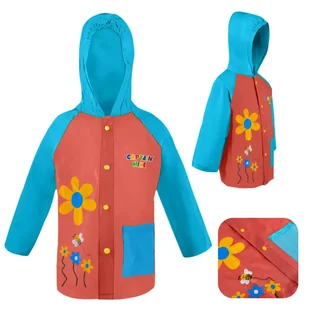 Kurtka przeciwdeszczowa dla dzieci z kapturem 98-104 cm - Moda i Uroda OUTLET - miniaturka - grafika 1