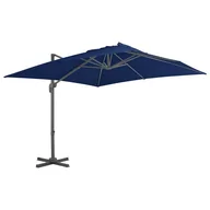 Parasole ogrodowe - vidaXL Parasol wiszący z aluminiowym słupkiem 3x3 m błękit lazur 47002 - miniaturka - grafika 1
