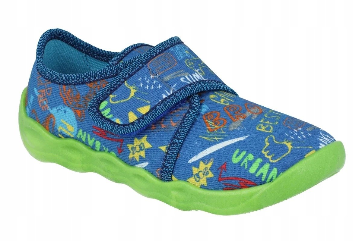 SUPERFIT DZIECIĘCE KAPCIE NIEBIESKIE NA RZEPY WZÓR 34 16IA