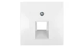 Gniazdka elektryczne - Berker Kwadrat kremowy płytka do gniazda telefonicznego B_5314078982 - miniaturka - grafika 1