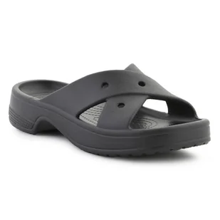 Klapki Crocs Classic Womens Cross Strap 210840-001 czarne - Klapki i japonki damskie - miniaturka - grafika 1