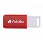 Pendrive - Verbatim USB flash disk, USB 2.0, 16GB, DataBar, czerwony, 49453, do archiwizacji danych - miniaturka - grafika 1