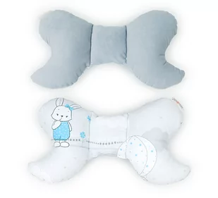 MAMO-TATO Poduszka antywstrząsowa motylek VELVET - Baloniki niebieskie / jasny szary - Kołdry i poduszki dla dzieci - miniaturka - grafika 1