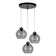 Lampy sufitowe - Britop Loftowa LAMPA wisząca LAGUNA 18610304R szklana OPRAWA skandynawski ZWIS kaskada przydymiona czarna - miniaturka - grafika 1