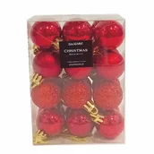 Bombki - BOMB PLAS 3CM 24SZT CZERWONE - miniaturka - grafika 1