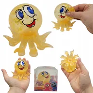 Zabawki sensoryczne - Megadidi Gniotek Premium Wesoła Ośmiorniczka z Przyssawki Pudełko Żółta - miniaturka - grafika 1