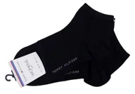 Skarpetki damskie - TOMMY  HILFIGER SKARPETY SKARPETKI STOPKI 2P. BLACK 373001001 200 - Rozmiar: 39-42 - miniaturka - grafika 1