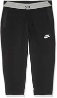 Spodnie damskie - Nike Damskie spodnie W Nsw Tch Flc Cb czarny/biały XXL - miniaturka - grafika 1