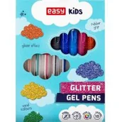 Długopisy - Easy Stationery Żelopis brokatowy 10 kolorów EASY - miniaturka - grafika 1
