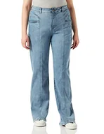 Spodnie damskie - Urban Classics damskie High Waist Straight Slit Denim Spodnie damskie, Jasnoniebieski Umyte, 42 - miniaturka - grafika 1