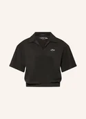Koszulki i topy damskie - Lacoste Funkcyjna Koszulka Polo schwarz - LACOSTE - miniaturka - grafika 1