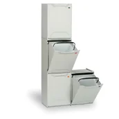 Kosze biurowe - Artplast 4 plastikowe kosze na śmieci segregowane, 14 l, 340 x 290 x 470 mm R34/4 - miniaturka - grafika 1