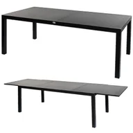 Stoły ogrodowe - Stół ogrodowy, składany, duży, czarny, 160-240x90x75 cm - miniaturka - grafika 1