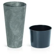Donice - Prosperplast Doniczka z wkładem Tubus Slim Effect DTUS150E marengo AP_218883 - miniaturka - grafika 1