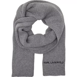 Karl Lagerfeld Szal k/essential logo | z dodatkiem wełny i kaszmiru - Apaszki i szaliki damskie - miniaturka - grafika 1