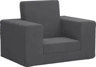 Łóżka dla dzieci i młodzieży - vidaXL vidaXL Kanapa dla dziecka, rozkładana, antracytowa, miękki plusz - miniaturka - grafika 1
