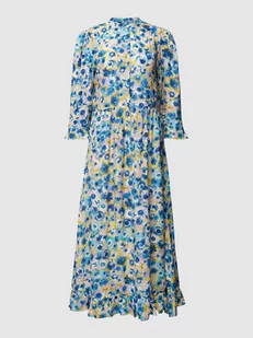 Sukienka midi w kwiatowe wzory - Sukienki - miniaturka - grafika 1