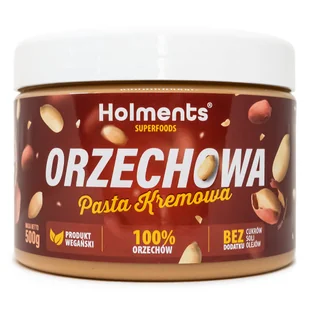 Orzechowa pasta kremowa 100% arachidowa naturalna 500g bez cukru Holments - Pasty warzywne - miniaturka - grafika 1