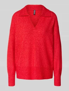 Sweter z dzianiny o kroju regular fit z dodatkiem wełny model ‘MALOU’ - Swetry damskie - miniaturka - grafika 1