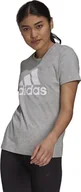 Koszulki i topy damskie - Adidas Koszulka adidas G BL T H07808 H07808 szary XS - miniaturka - grafika 1