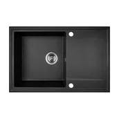 Zlewozmywaki - Kuchinox Zlewozmywak granitowy czarny HUNTER SBU 711T - miniaturka - grafika 1