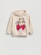 Bluzy dla dziewczynek - Reserved - Bawełniana bluza Minnie Mouse - złamana biel - miniaturka - grafika 1