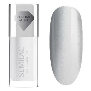 Semilac Lakier klasyczny Nail Laquer, 115 Silver Chrome - Lakiery hybrydowe - miniaturka - grafika 1