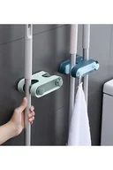 Miotły, szufle, mopy - Uchwyt Na Szczotki I Mopy Na Przyssawki, Kolor: Niebieski - miniaturka - grafika 1