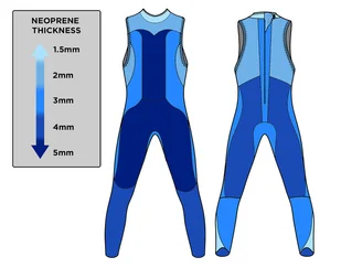 BLUESEVENTY Pianka triathlonowa bez rękawów REACTION SLEEVELESS 2022 męska - Pianki do pływania - miniaturka - grafika 5