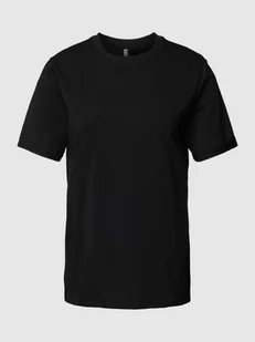 T-shirt w jednolitym kolorze model ‘RIA’ - Koszulki i topy damskie - miniaturka - grafika 1