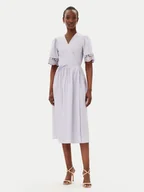 Sukienki - TWINSET Sukienka codzienna 251TT2091 Fioletowy Loose Fit - miniaturka - grafika 1