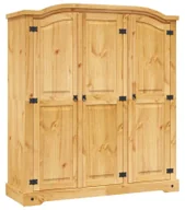 Szafy - Trzydrzwiowa drewniana szafa miodowy brąz F0-F21 - miniaturka - grafika 1