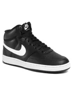 Sneakersy damskie - Nike Buty Court Vision Mid CD5436 001 Czarny - miniaturka - grafika 1