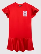 Sukienki i spódniczki dla dziewczynek - DKNY Sukienka codzienna D32800 D Czerwony Regular Fit - miniaturka - grafika 1