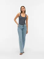 Koszulki i topy damskie - Vero Moda Top w kolorze granatowym - miniaturka - grafika 1
