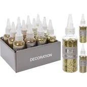 Ozdoby bożonarodzeniowe - Brokat w butelce złoty 40 g mix - miniaturka - grafika 1