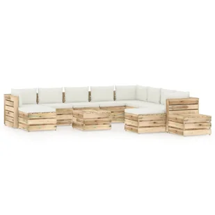 12-cz. zestaw wypoczynkowy do ogrodu, z poduszkami, drewniany - Meble ogrodowe - miniaturka - grafika 13