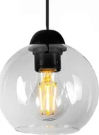 Lampy sufitowe - Lampa wisząca zwis pojedynczy czarny BOLL - miniaturka - grafika 1