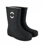Buty dla dziewczynek - KALOSZE DZIECIĘCE Mikk-line 23 barefoot czarne elastyczne krótkie miękkie - miniaturka - grafika 1
