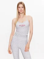 Koszulki i topy damskie - Guess Top V3YP14 MC03W Biały Slim Fit - miniaturka - grafika 1