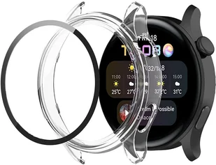 Etui Case Nakładka Szkło 2w1 do Huawei Watch 3 PRO - Akcesoria do smartwatchy - miniaturka - grafika 1